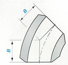 Butt-welding 45° LR Elbow Sketch Map-Walmi