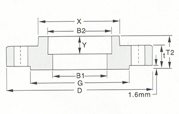 Socket Welding flange-150LB-300LB sketch map-Walmi